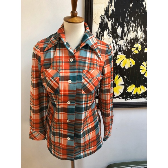 Raddest vintage plaid button down - Picture 7 of 8